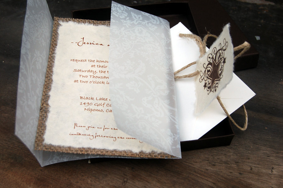 DIY Wedding Envelopes
 Items similar to D I Y Rustic Burlap and Vellum Lace