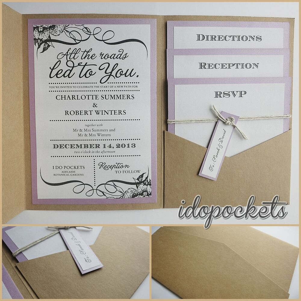 DIY Wedding Envelopes
 KRAFT WEDDING POCKET INVITATIONS DIY POCKETFOLD ENVELOPES