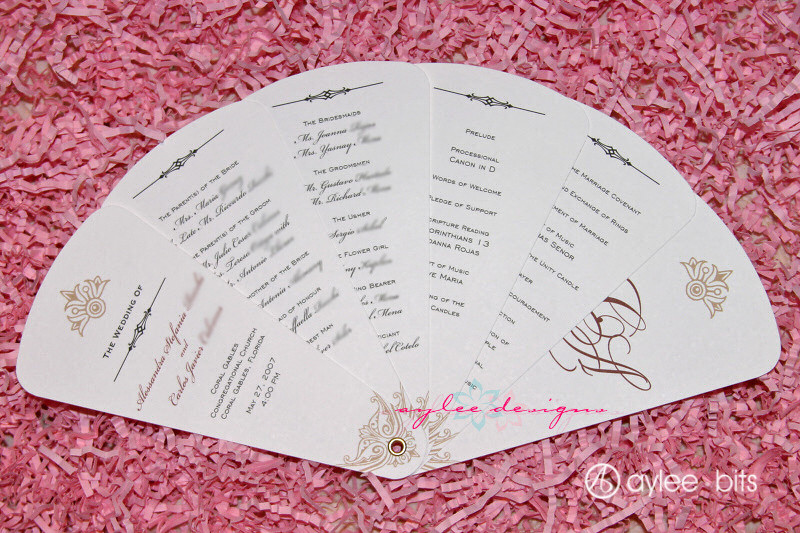 DIY Wedding Fan Programs
 DIY Fan Programs