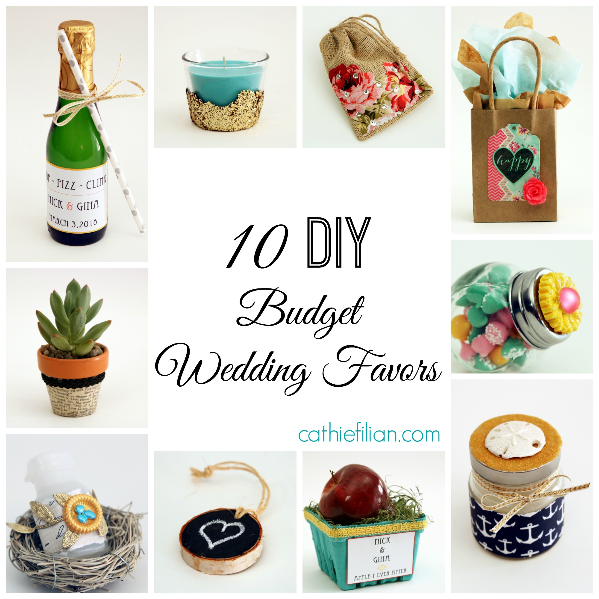 DIY Wedding Favors On A Budget
 10 DIY Bud Wedding Favor Ideas Cathie Filian & Steve