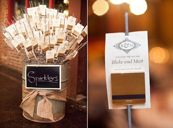 Diy Wedding Favors Sparklers
 Wedding sparklers Sparklers and Wedding on Pinterest