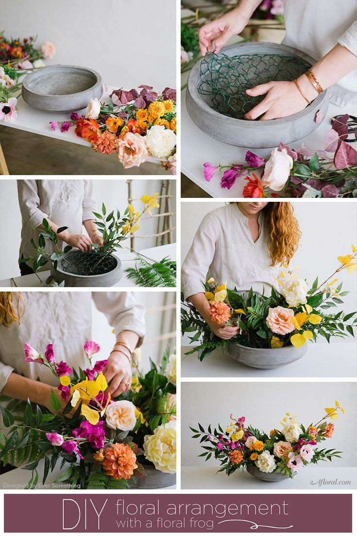 DIY Wedding Floral Arrangements
 DIY Floral Arrangement with Floral Wire Netting and Floral
