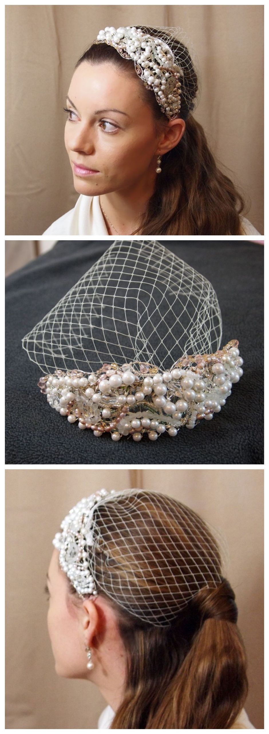 DIY Wedding Headpiece
 Unique DIY Beautiful HeadPiece & Small Veil