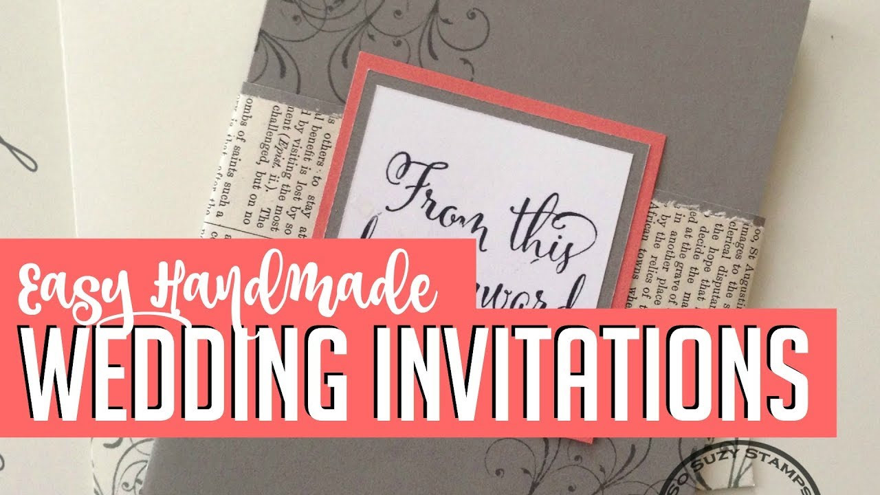 DIY Wedding Invitation Ideas
 Easy DIY Handmade Wedding Invitations How to