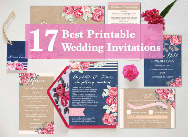 DIY Wedding Invitation Templates Free
 17 The Best Printable Wedding Invitations Ever