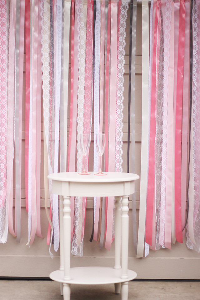 DIY Wedding Photo Backdrop
 DIY Ribbon Booth Backdrop Michaela Noelle Designs