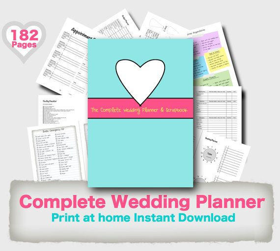 DIY Wedding Planner Binder
 DIY Wedding Planner Binder Printable Teal Fuchsia