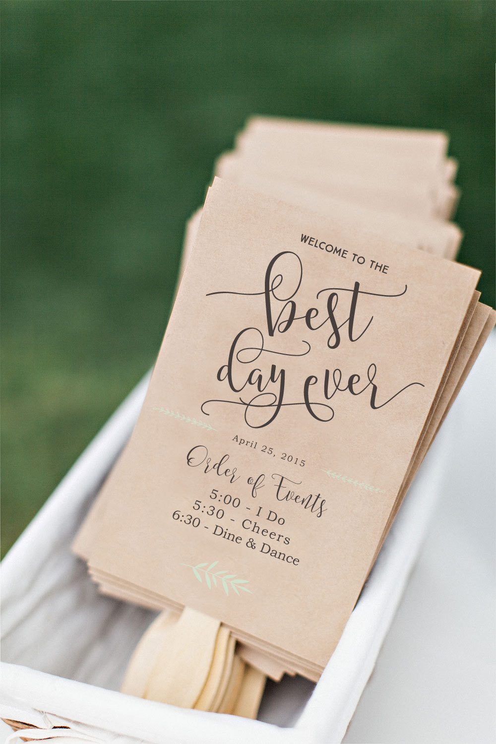 DIY Wedding Programs Fans Template
 Printable Wedding Program Fan DIY Wedding Program Fun