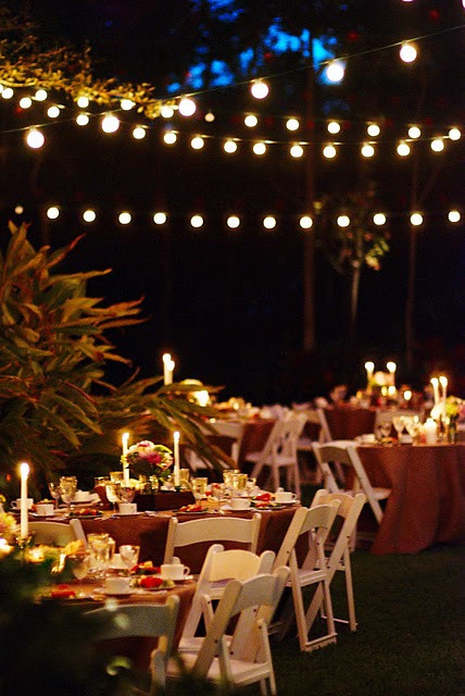 DIY Wedding Reception Lighting
 Real Weddings Candice & Mike s DIY Wedding in Florida