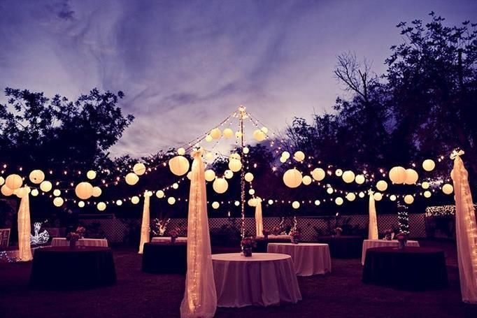 DIY Wedding Reception Lighting
 Backyard engagement party ideas