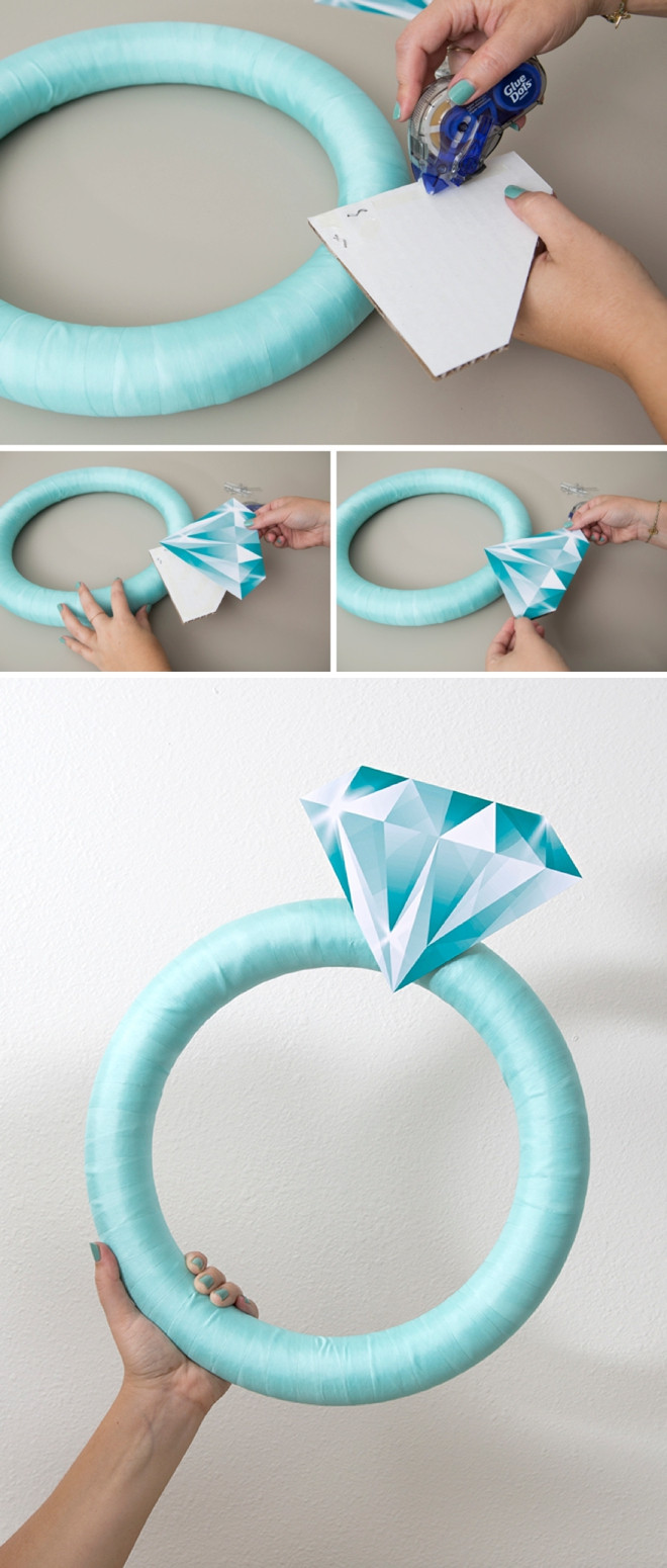 DIY Wedding Ring
 This Giant Diamond Ring Is The Perfect DIY Bridal Shower