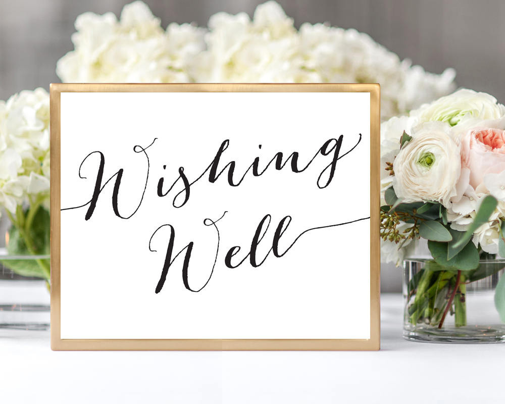 DIY Wedding Sign Templates
 Wishing Well Sign Template DIY Sign Printable Wedding