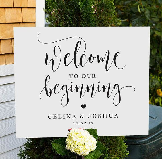 DIY Wedding Sign Templates
 Wel e to our Beginning Sign Printable Wedding Wel e