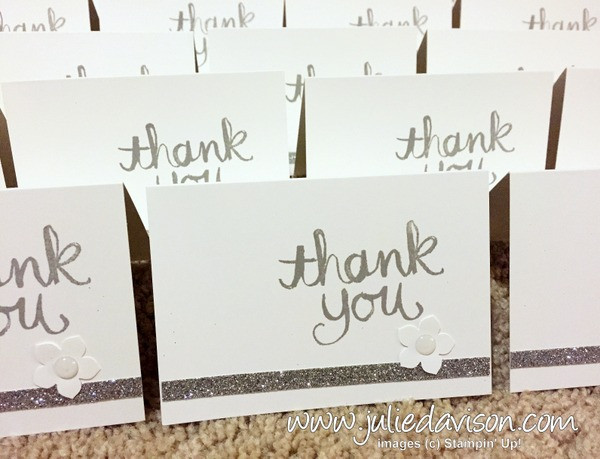 DIY Wedding Thank You Cards
 Julie s Stamping Spot Stampin Up Project Ideas by