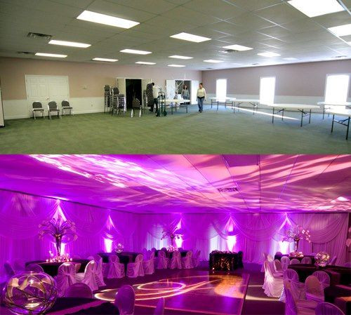 DIY Wedding Uplighting
 Uplighting before and after Get this look by renting