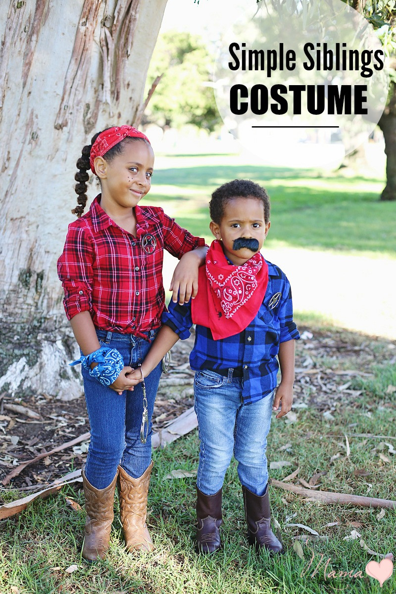 DIY Western Costume
 Simple Siblings Costumes DIY Halloween Western Wear