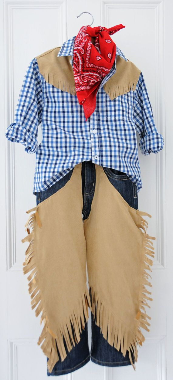 DIY Western Costume
 Cowboy Costume Outfit Jeans with Chaps Shirt & by