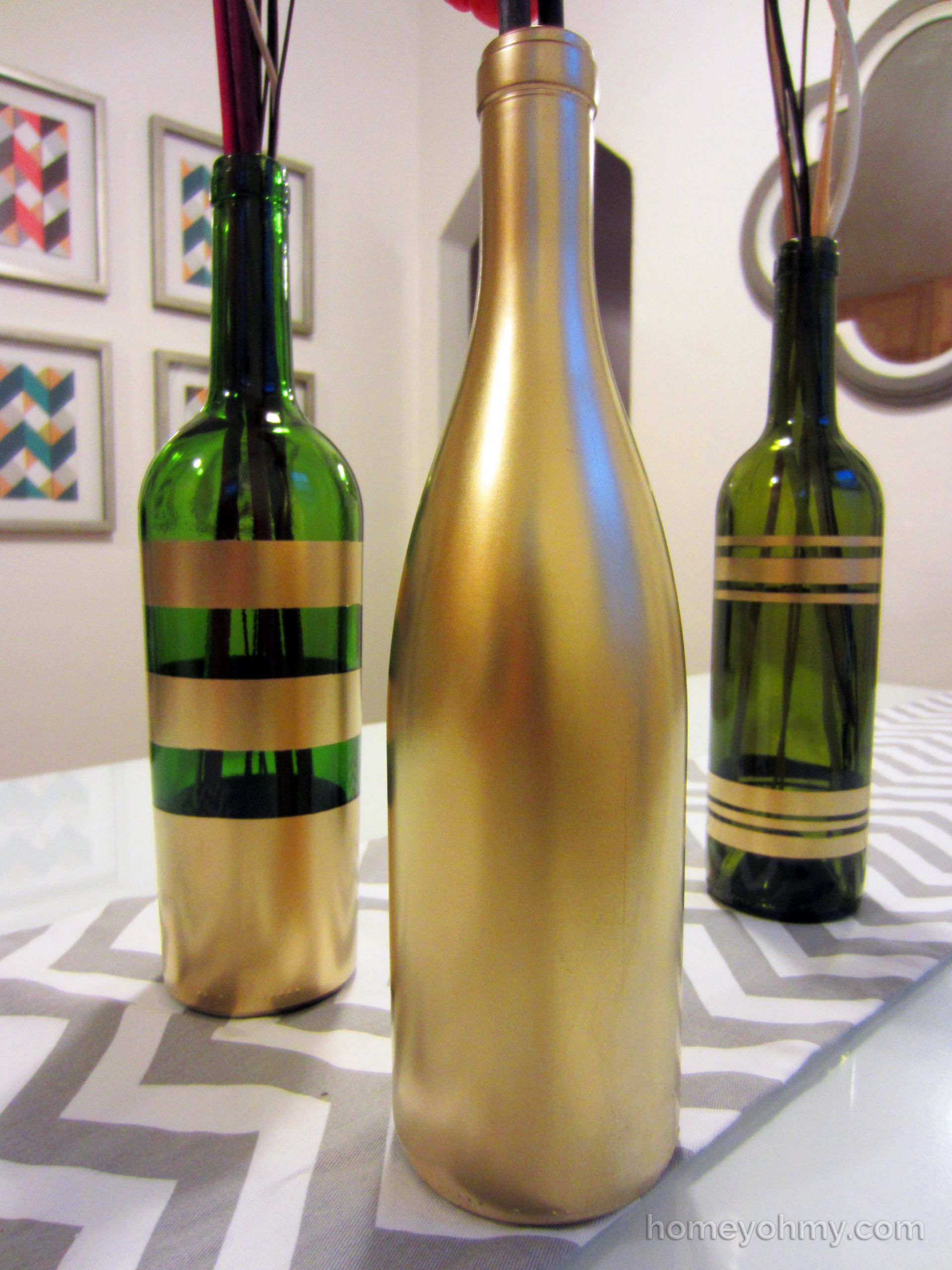 DIY Wine Bottle Decorations
 DIY Spray Painted Wine Bottles for Fall Decorating Homey