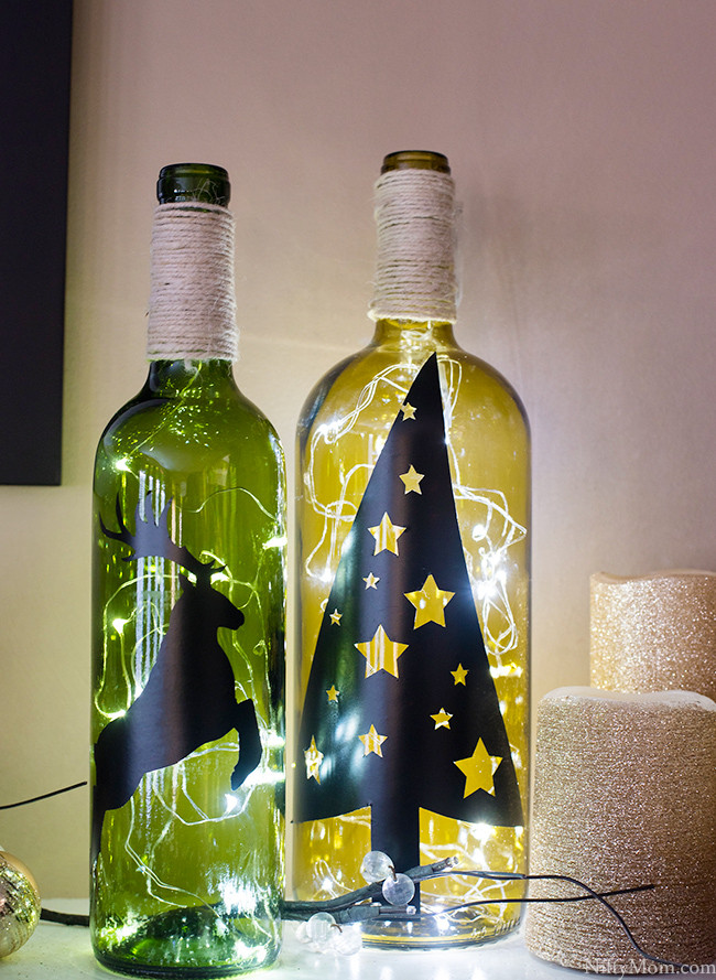 DIY Wine Bottle Decorations
 DIY Wine Bottle Holiday Decor