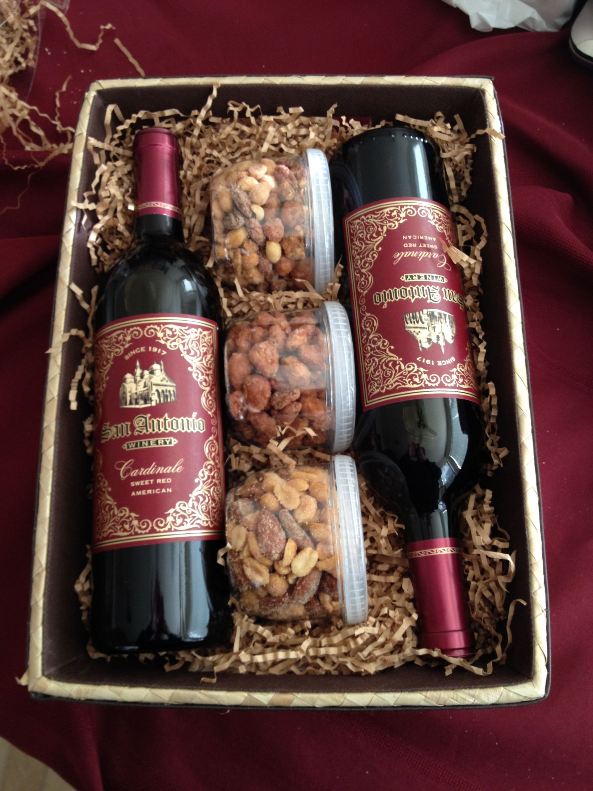 DIY Wine Gift Baskets Ideas
 Wine Gift Basket Nuts are a good idea to add to the wine