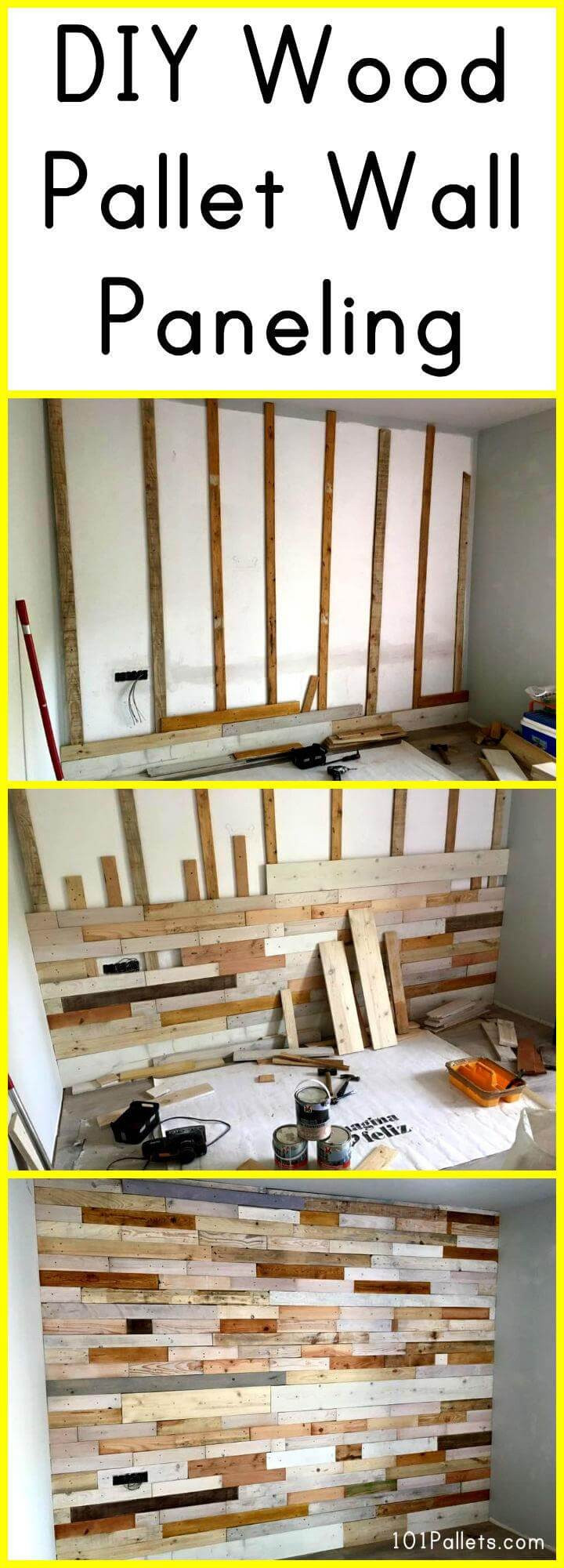 DIY With Wooden Pallets
 DIY Wood Pallet Wall Paneling