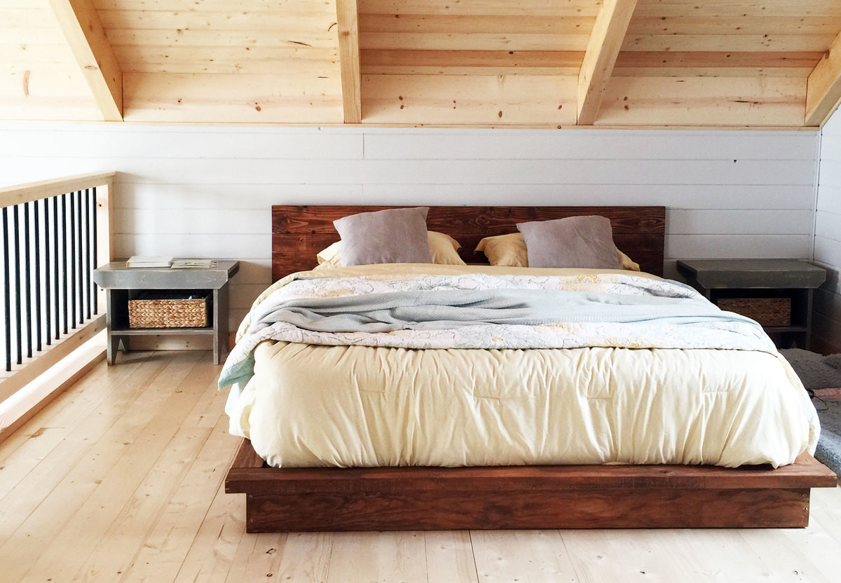 DIY Wood Bed Platform
 Rustic Modern 2x6 Platform Bed Ana White