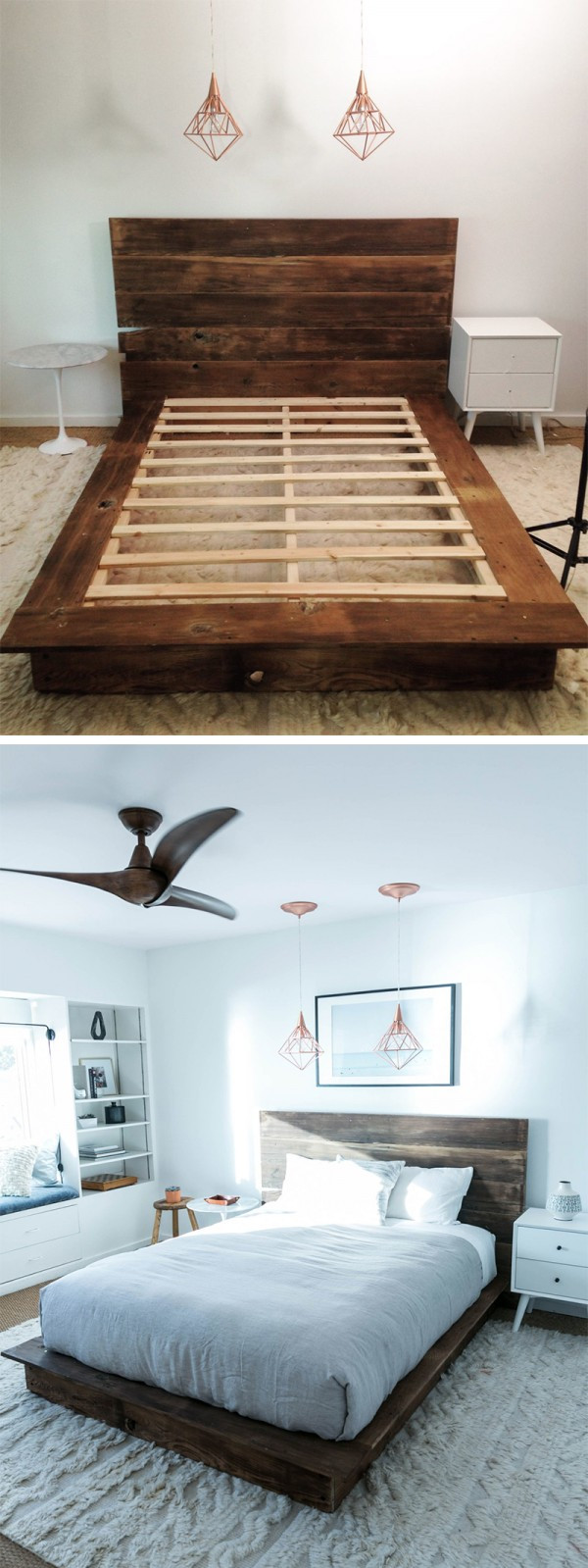 DIY Wood Bed Platform
 45 Easy DIY Bed Frame Projects You Can Build on a Bud