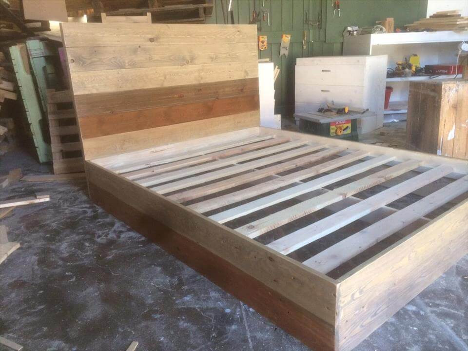 DIY Wood Bed Platform
 DIY Pallet Platform Bed