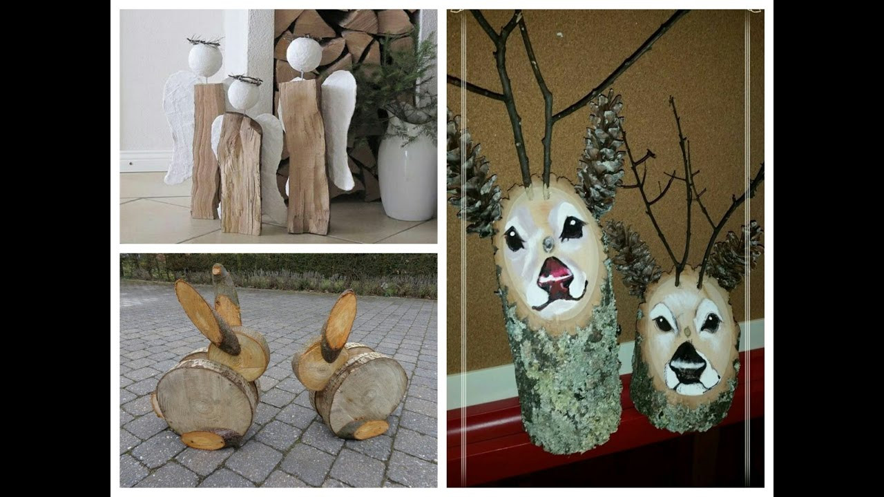 DIY Wood Christmas Decorations
 DIY Log Decor Ideas Wooden Christmas Decorations