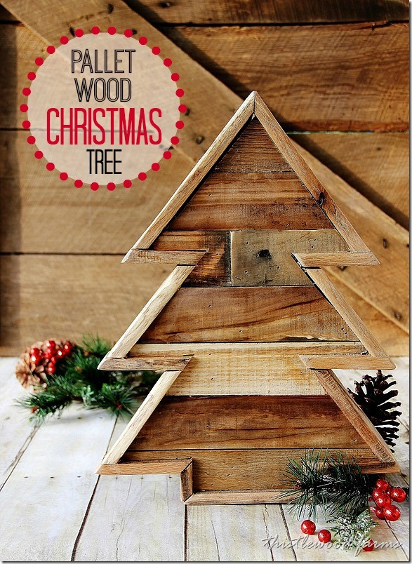DIY Wood Christmas Decorations
 DIY Wooden Christmas Tree From Recycled Pallets