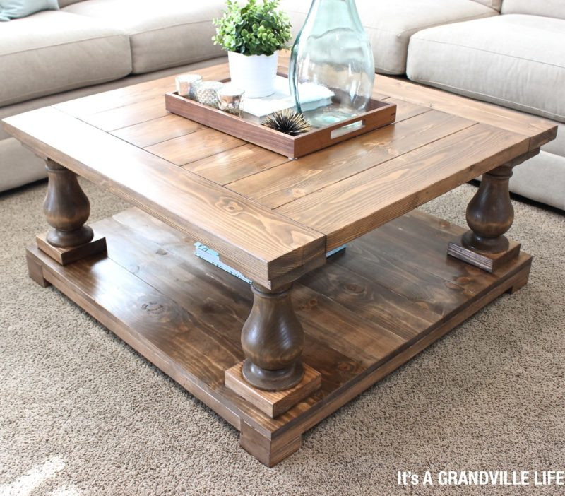 DIY Wood Coffee Table
 60 DIY Coffee Table Plans and Ideas with Form and Function