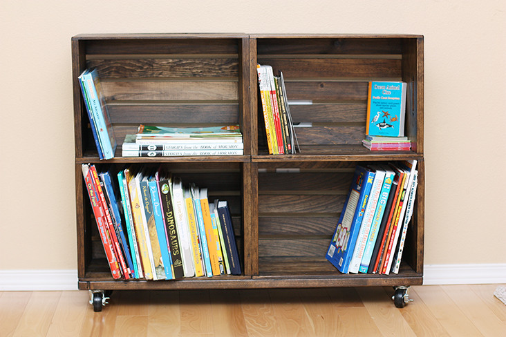DIY Wood Crate Bookshelf
 DIY Wood Crate Bookshelf Sew Much Ado