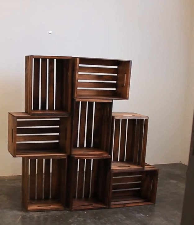 DIY Wood Crate Bookshelf
 DIY Wooden Crate Shelves DIY Ready