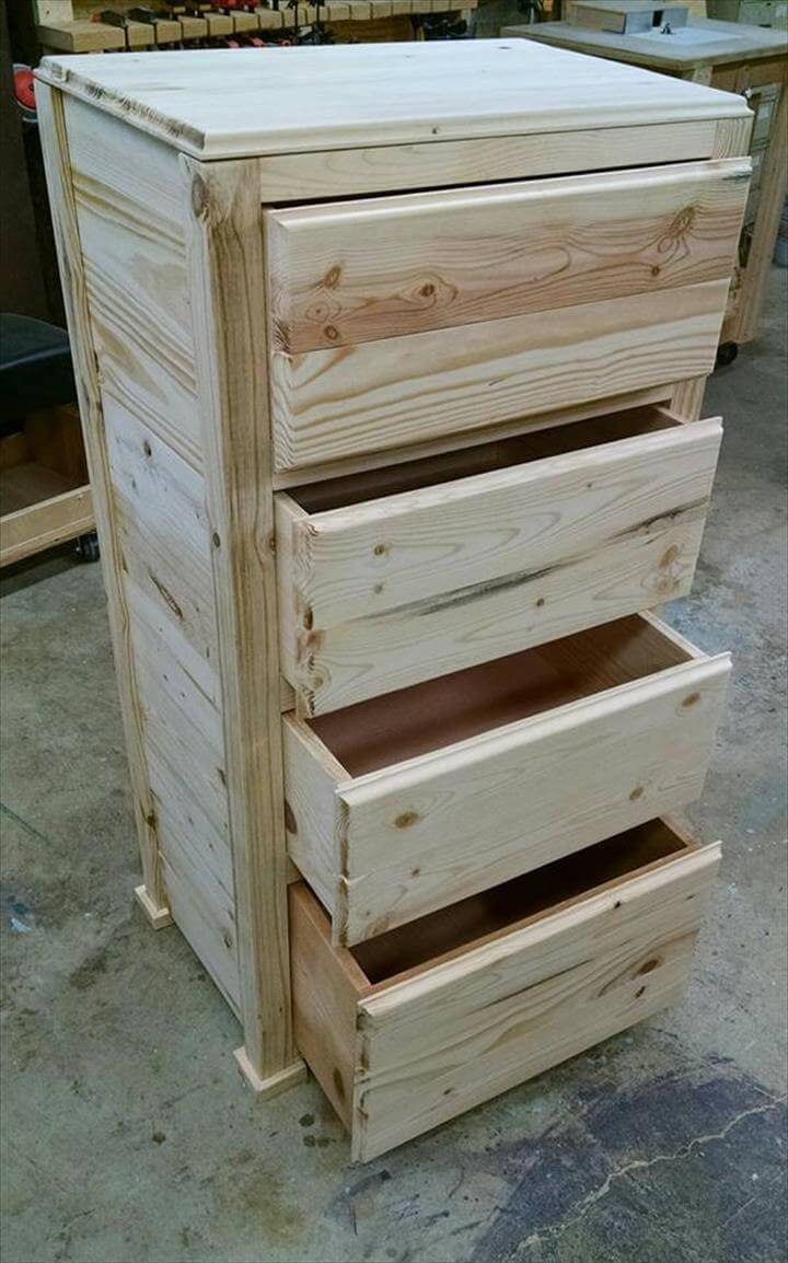 DIY Wood Drawers
 Pallet Wood Chest of Drawers