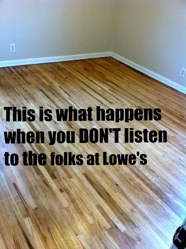 DIY Wood Flooring Refinish
 This is what happens when you DON T listen to the folks at