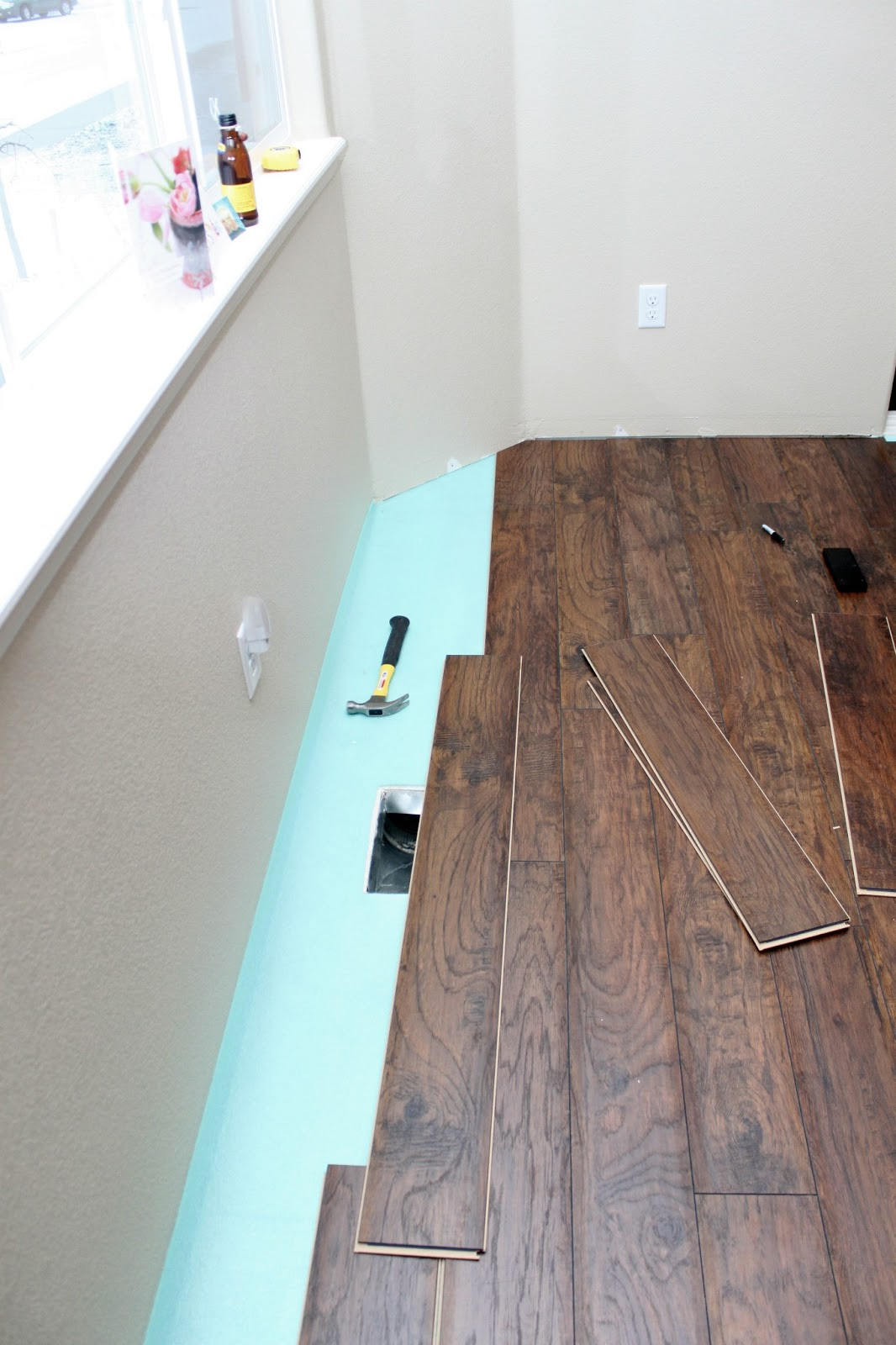 DIY Wood Floors
 Our Modern Homestead DIY Laminate wood flooring project