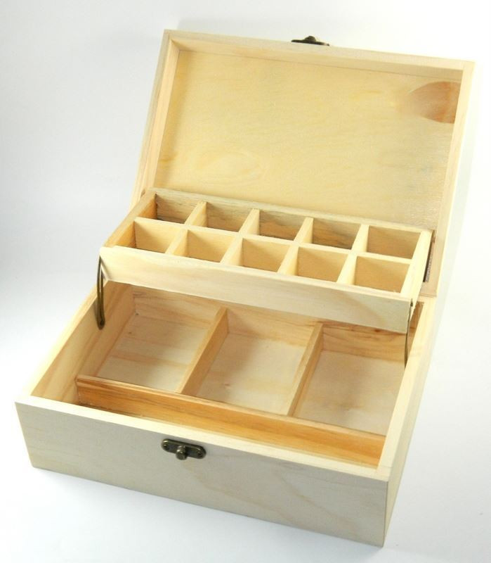 DIY Wood Jewelry Box
 Design Your Own Wood Devided Box DIY Unfinished Trinket