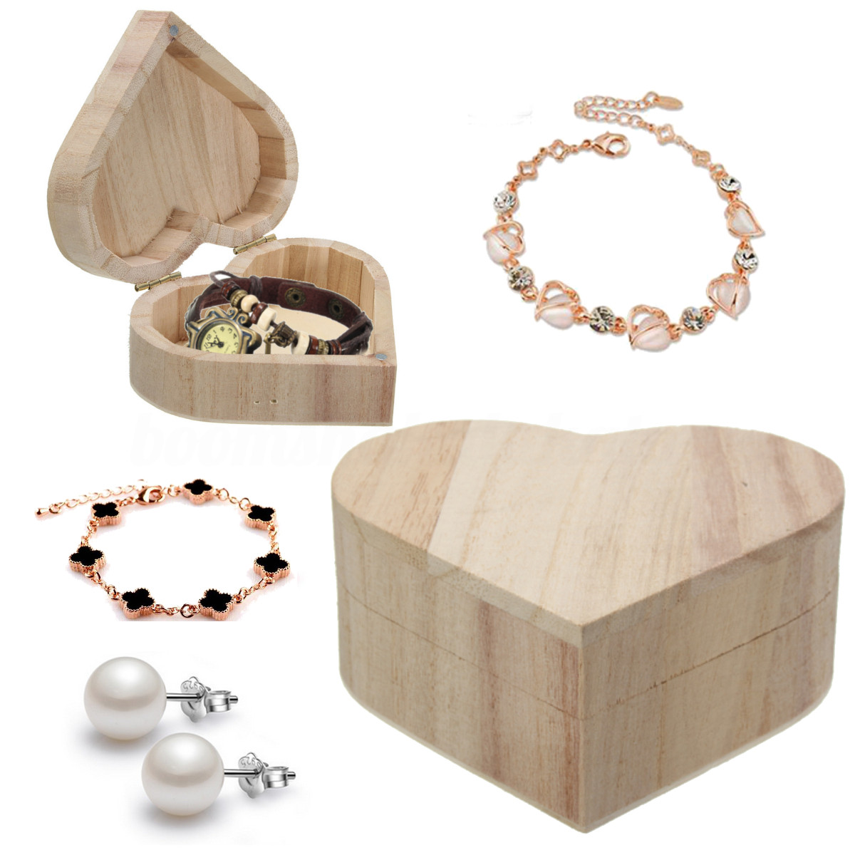 DIY Wood Jewelry Box
 DIY Unfinished Unpainted Plain Wooden Wood Jewelry Box