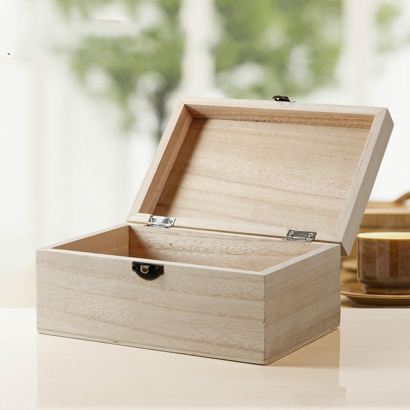 DIY Wood Jewelry Box
 2pcs lot Wholesale Popular Wood Jewelry Box Art Decor