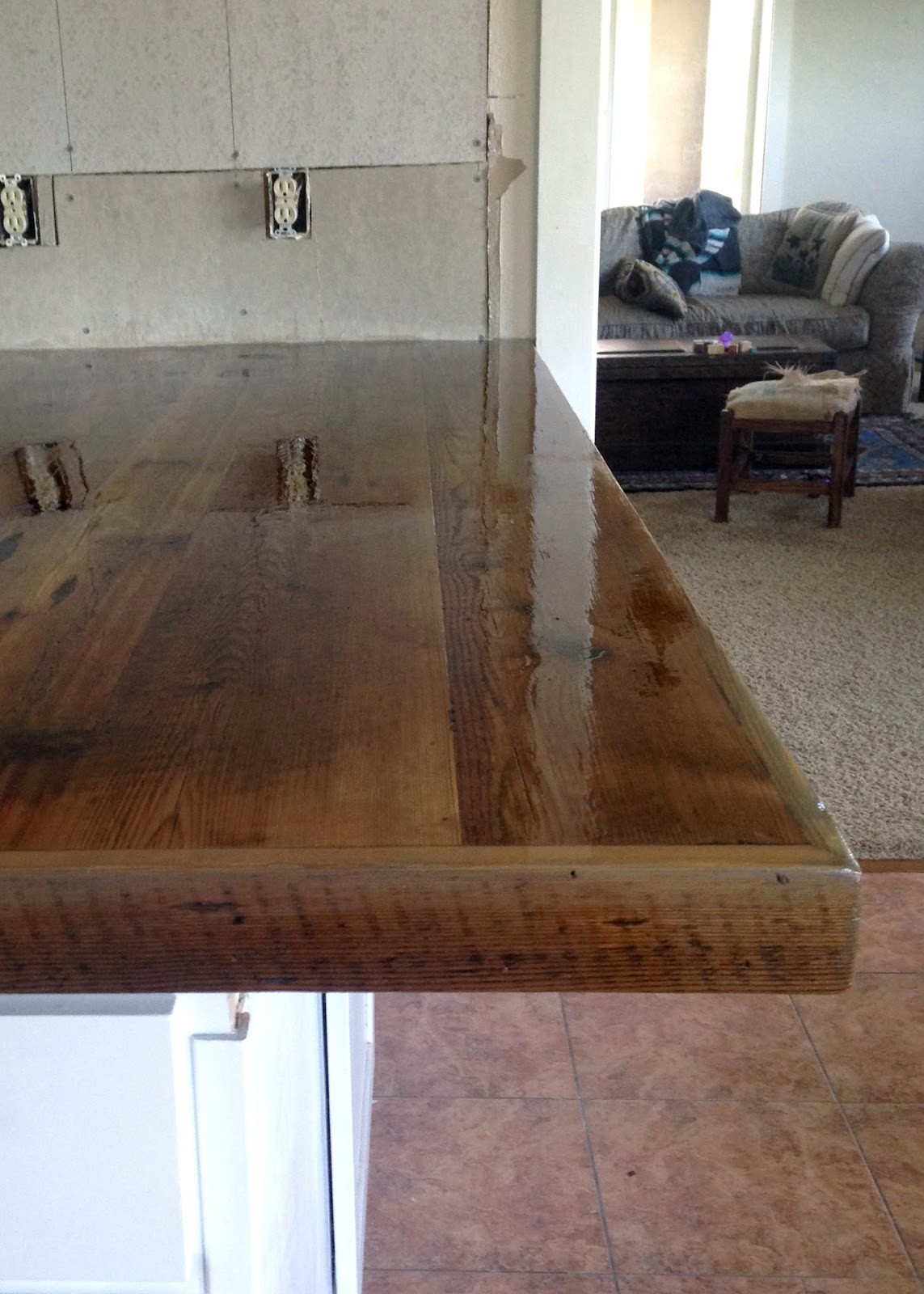 DIY Wood Kitchen Countertops
 DIY Reclaimed Wood Countertop