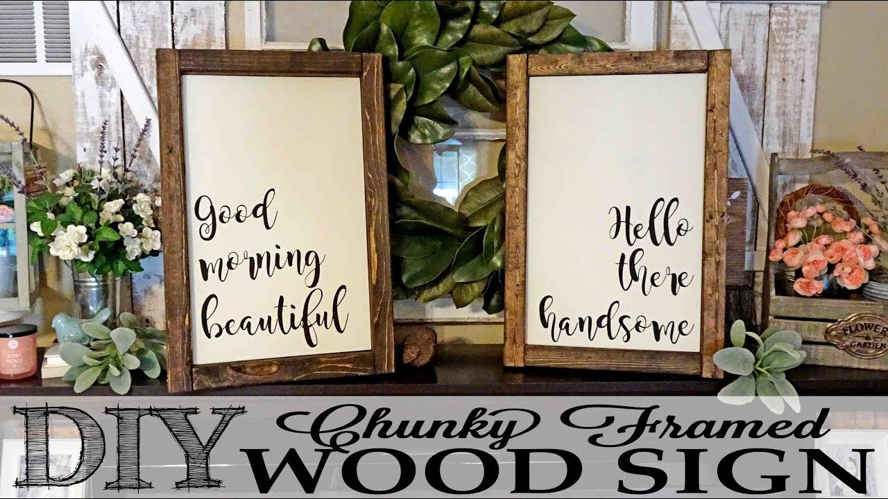DIY Wood Plaques
 DIY Chunky Framed Wood Signs