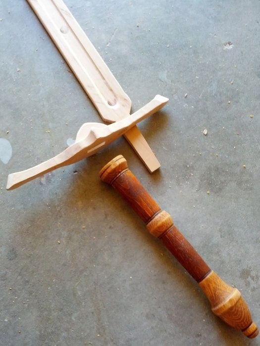 DIY Wood Sword
 Wooden sword interesting way of attaching the guard and