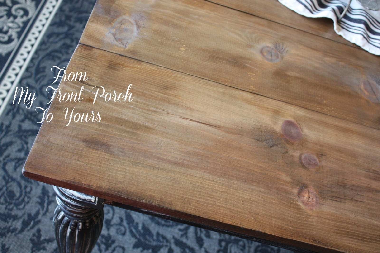 DIY Wood Table Top
 From My Front Porch To Yours DIY Wood Plank Table Top Reveal