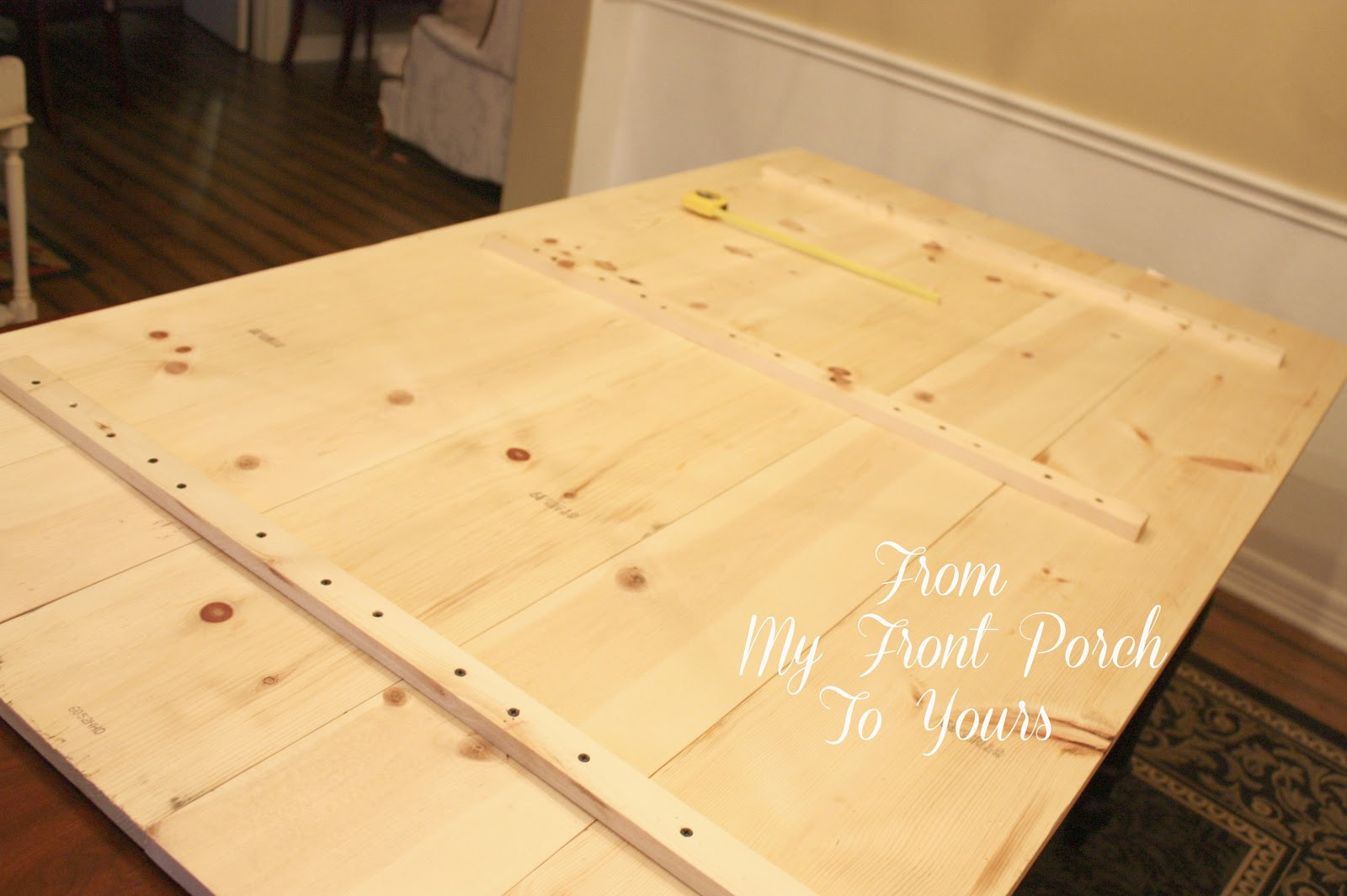 DIY Wood Table Top
 From My Front Porch To Yours DIY Wood Plank Table Top Reveal