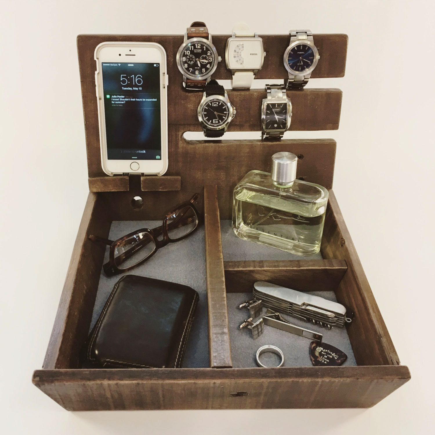 DIY Wood Valet Tray
 Double Governor Wooden Valet