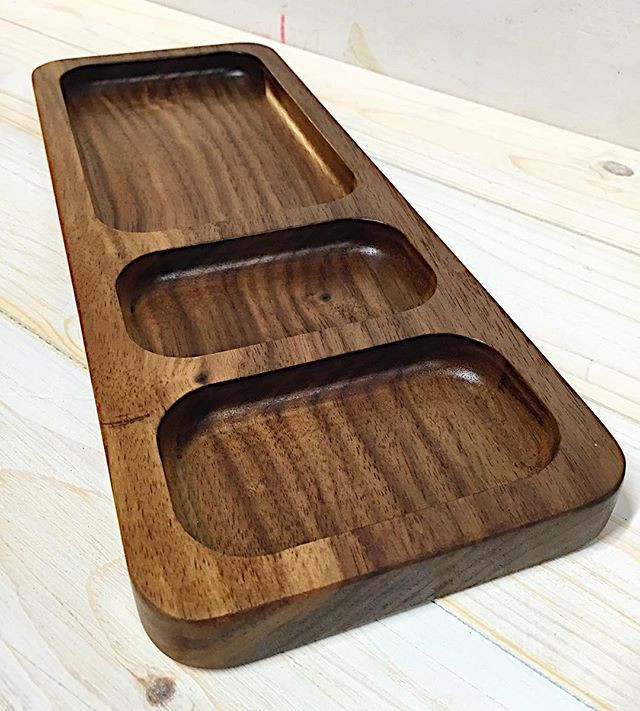 DIY Wood Valet Tray
 "Our first large valet tray off the CNC and finished up