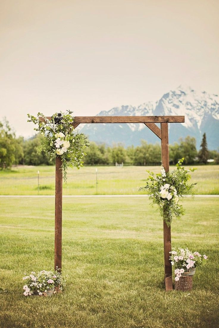 DIY Wood Wedding Arch
 Jordan and Wrangel s Wedding in Palmer Alaska