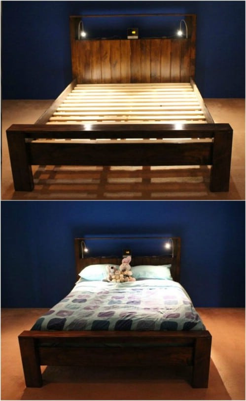 DIY Wooden Bed
 21 DIY Bed Frame Projects – Sleep in Style and fort