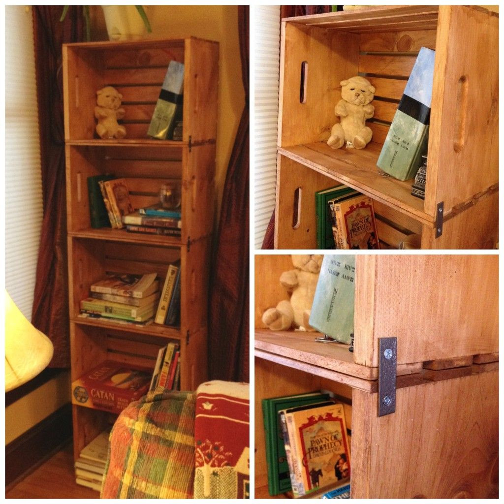 DIY Wooden Crate Projects
 DIY Wooden Crate Bookshelves made with the new unfinished
