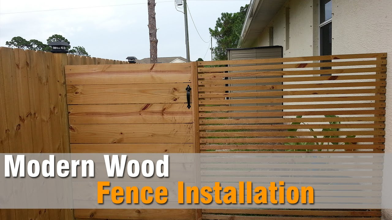 DIY Wooden Fencing
 Modern Wood Fence Installation